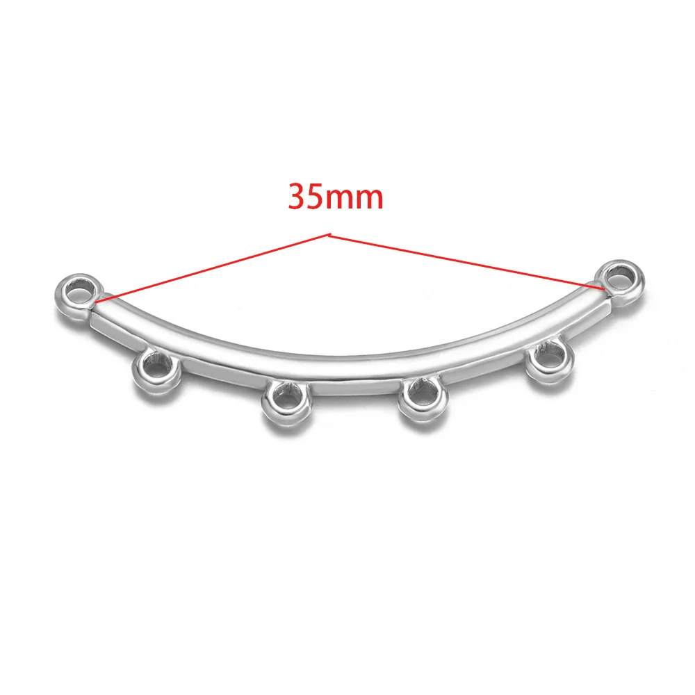 Stainless Steel Glossy Geometric Welding Multiring Jewelry Connector For Earrings Necklace Bracelet - Image 12