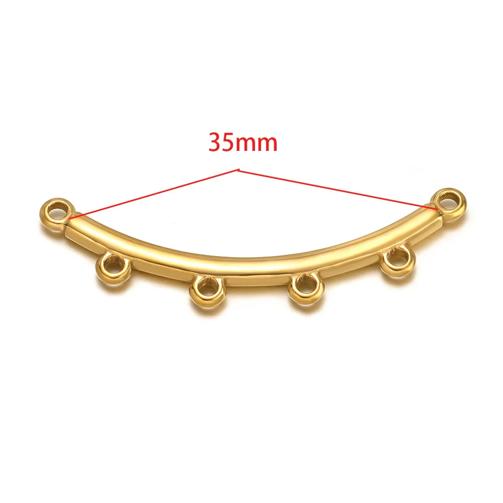 Stainless Steel Glossy Geometric Welding Multiring Jewelry Connector For Earrings Necklace Bracelet - Image 8