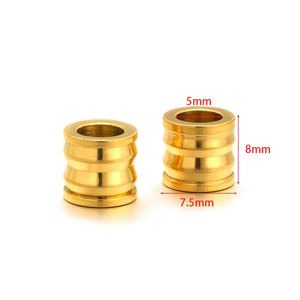 Stainless Steel Gold Plated Mesh Embossed Tube Beads Bone Hole Beads Diy Fashion Necklace Bracelet Beaded Accessories - Image 13