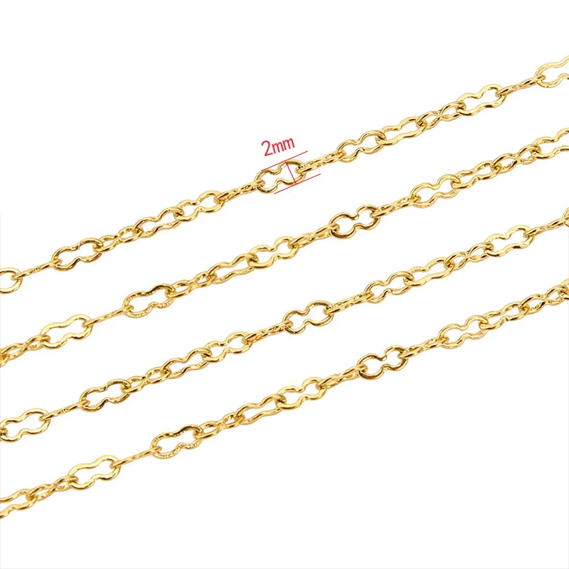Stainless Steel Gourd Chain Electroplated 18K Bracelet Jewelry Accessories - Image 2