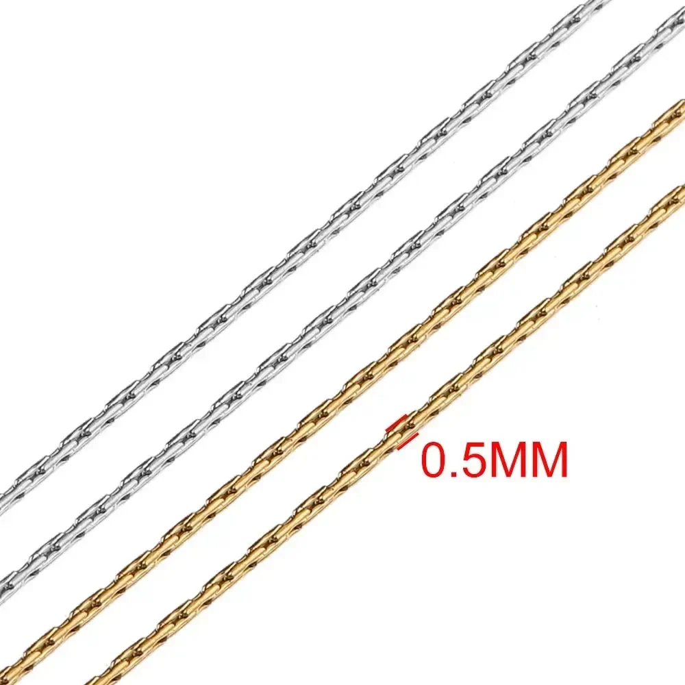 Stainless Steel Hammer Chain 18K Vacuum Plated Necklace Diy Accessories For Chain Necklace And Bracelet Making - Image 4