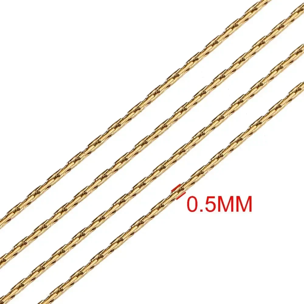 Stainless Steel Hammer Chain 18K Vacuum Plated Necklace Diy Accessories For Chain Necklace And Bracelet Making - Image 6