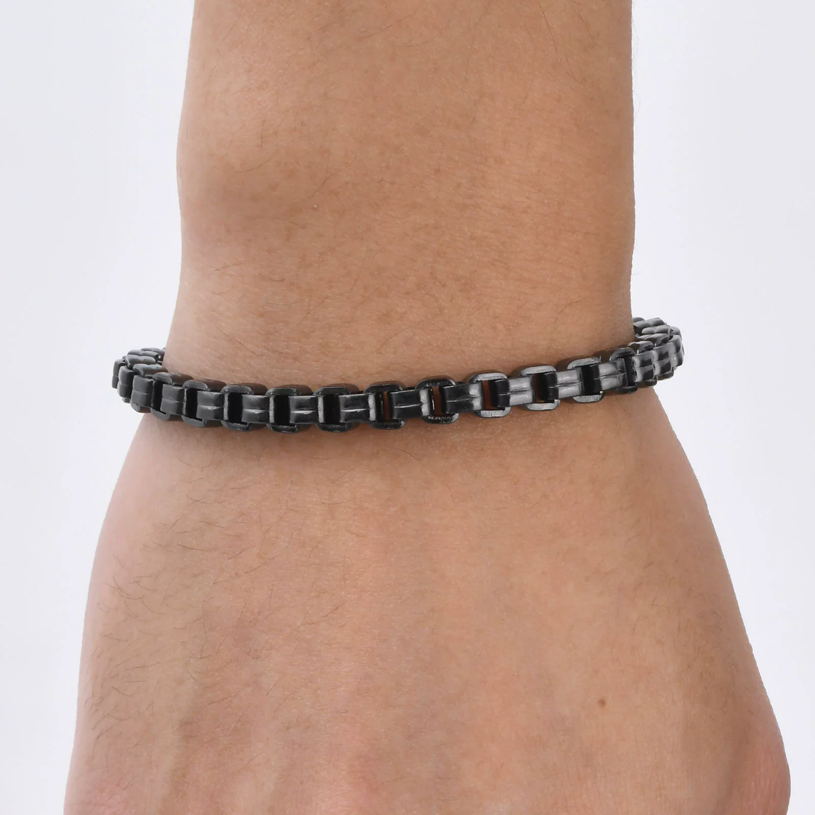 Stainless Steel Handmade Chain Bracelet Fashion Men's Jewelry - Image 4