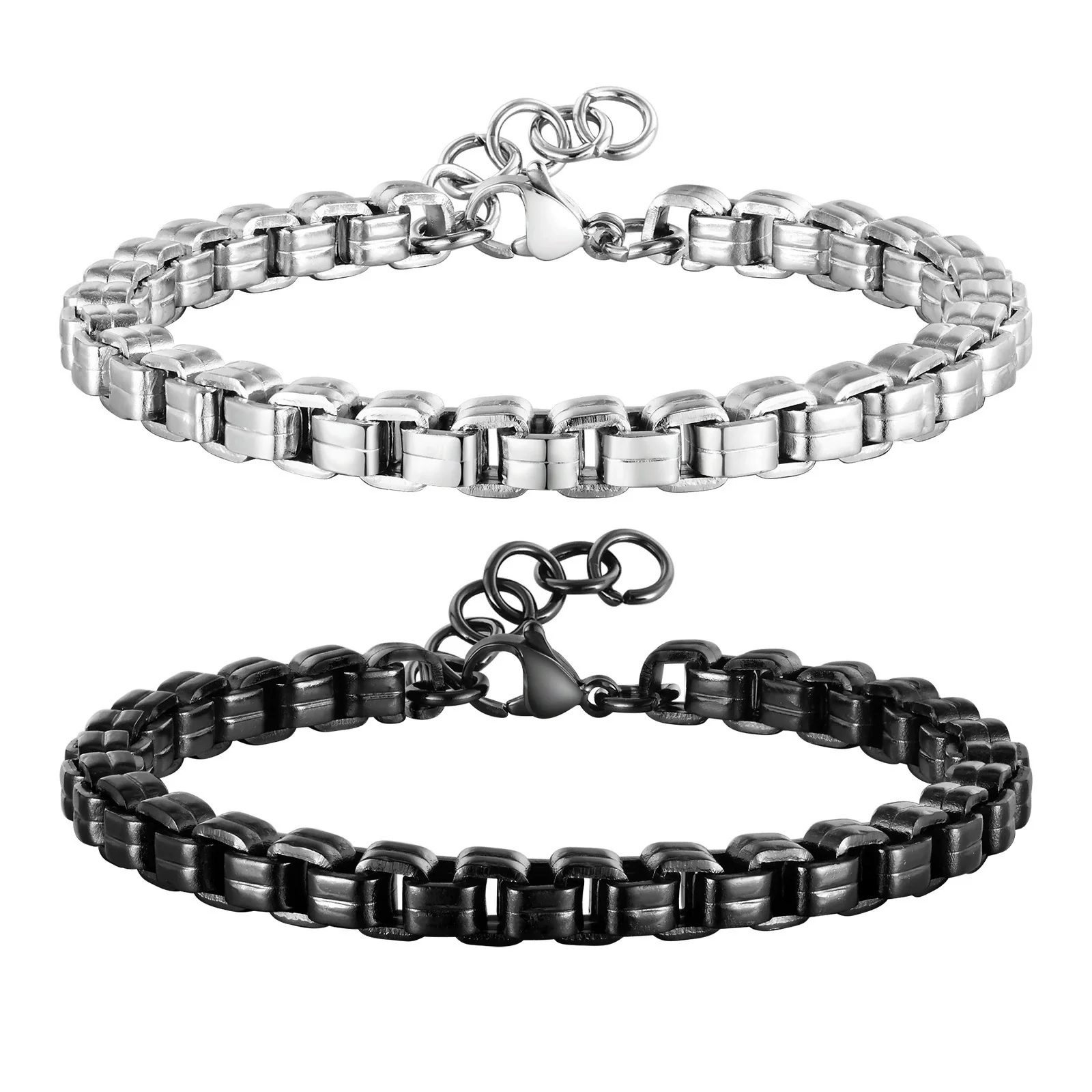 Stainless Steel Handmade Chain Bracelet Fashion Men's Jewelry - Image 5