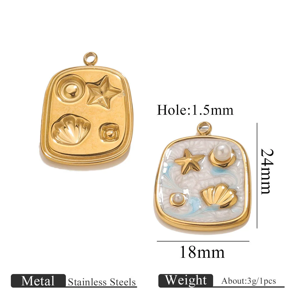 Stainless Steel Handmade Garden Oil Painting Round Wind Pendant Necklace And Bracelet Accessories With Electroplating - Image 22