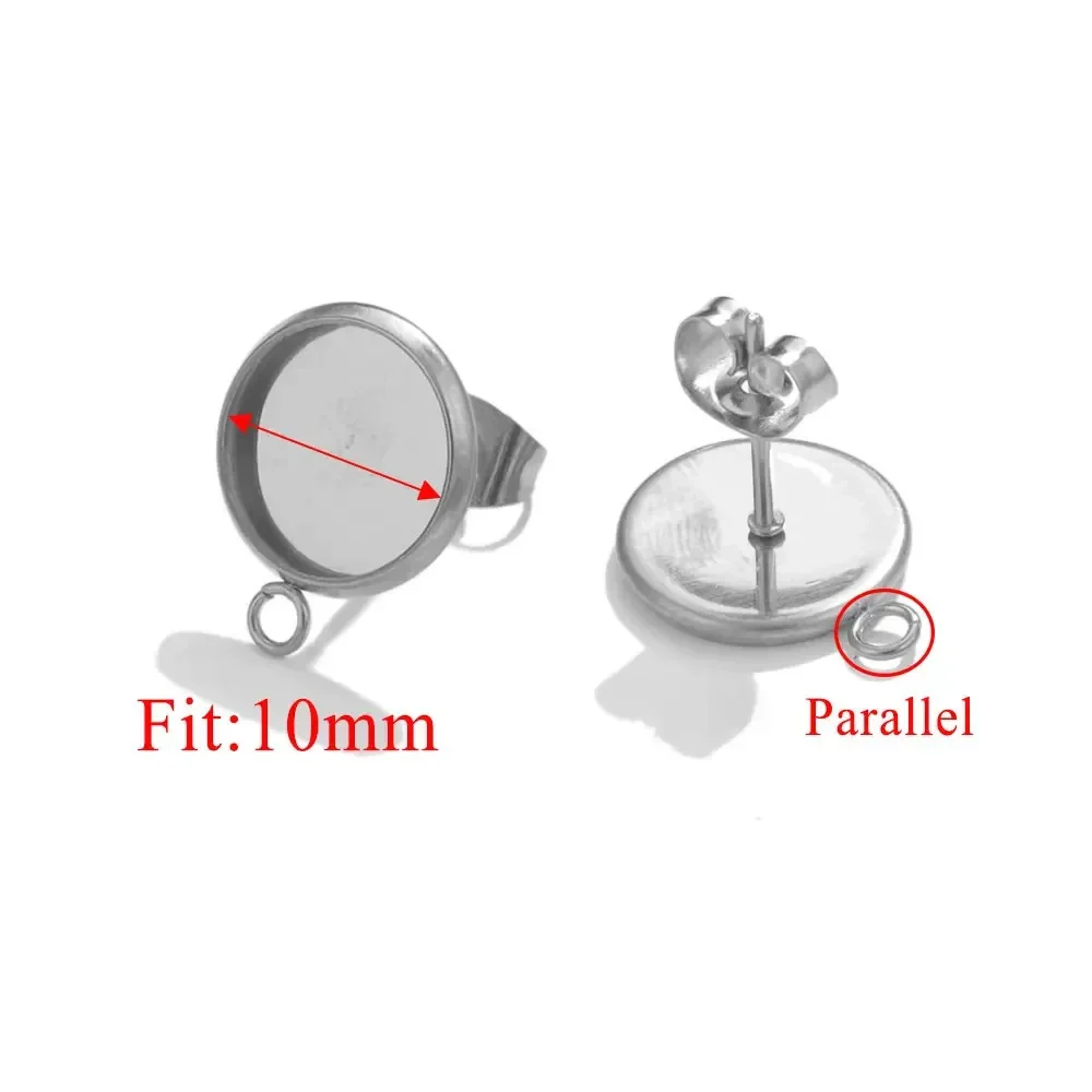 Stainless Steel Hanging Earrings Diy Handmade Accessories With Electroplating Treatment - Image 14