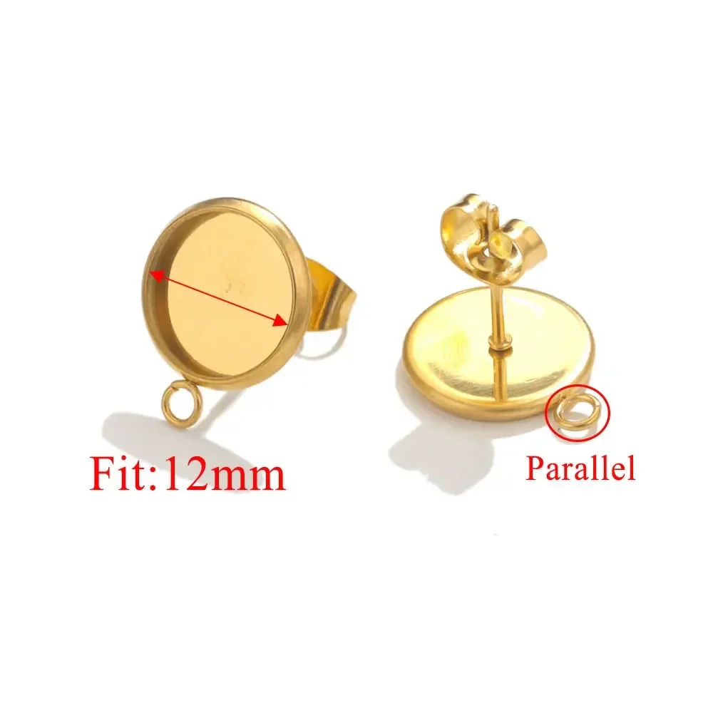 Stainless Steel Hanging Earrings Diy Handmade Accessories With Electroplating Treatment - Image 17