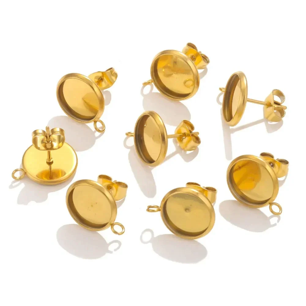 Stainless Steel Hanging Earrings Diy Handmade Accessories With Electroplating Treatment - Image 2