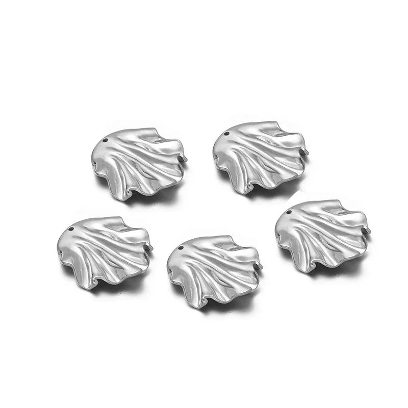 Stainless Steel Heart Leaf Flower Pendant Jewelry For Women With Electroplating Treatment - Image 11