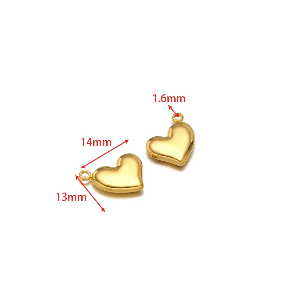 Stainless Steel Heart Love Pendant Electroplated Jewelry Accessories For Necklace And Bracelet - Image 18