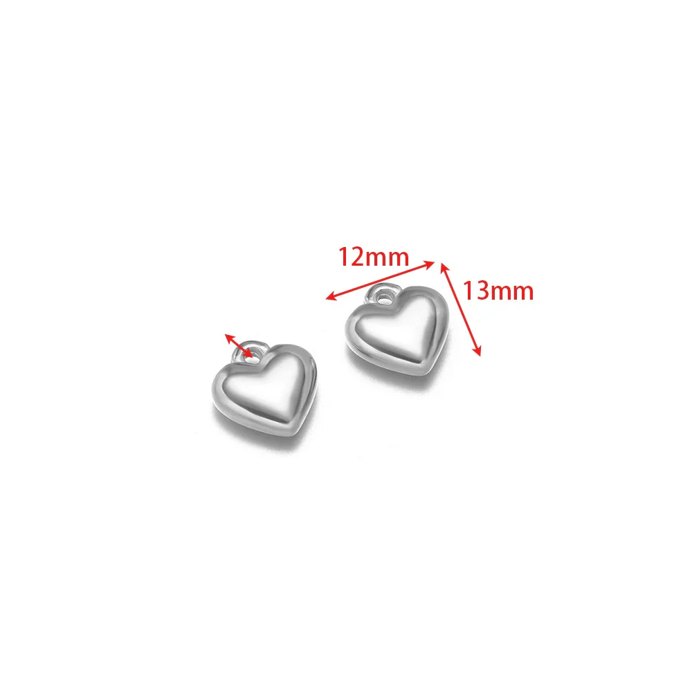 Stainless Steel Heart Love Pendant Electroplated Jewelry Accessories For Necklace And Bracelet - Image 29