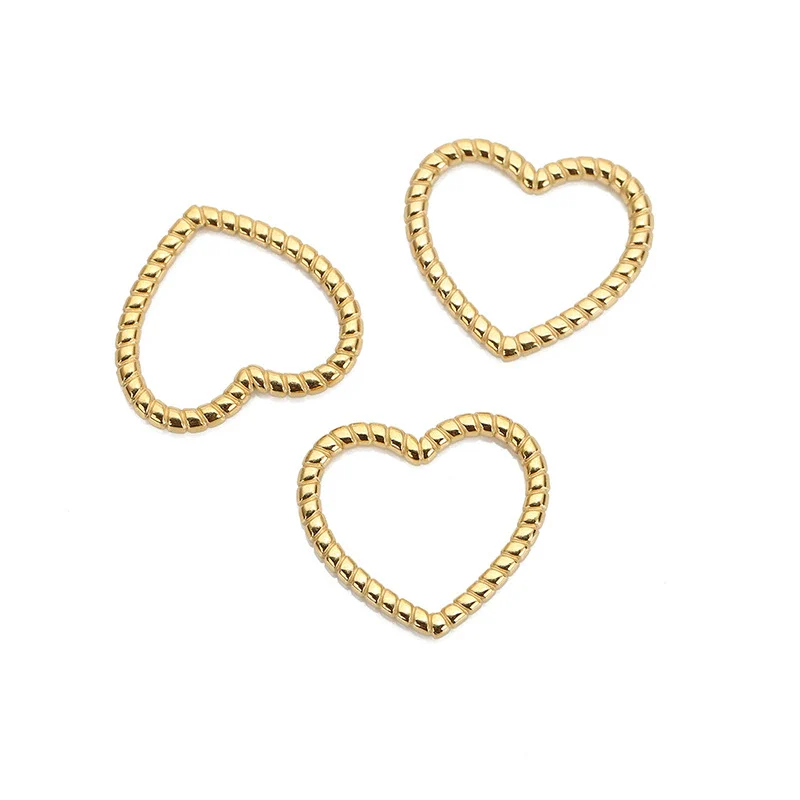 Stainless Steel Heart Pendant Necklace Simple Style Electroplated - Image 6