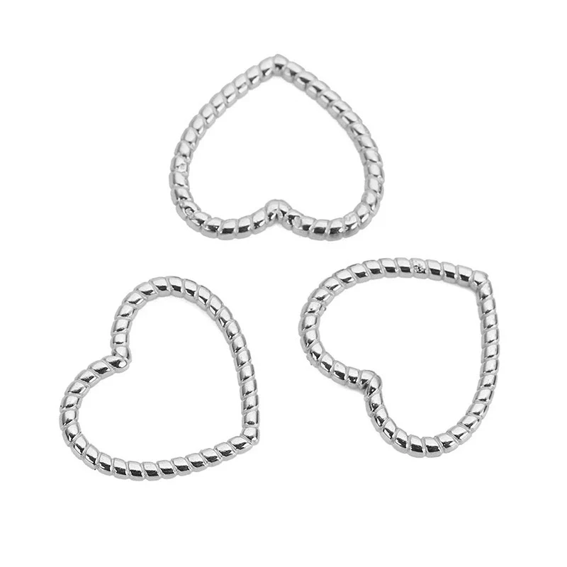 Stainless Steel Heart Pendant Necklace Simple Style Electroplated - Image 8