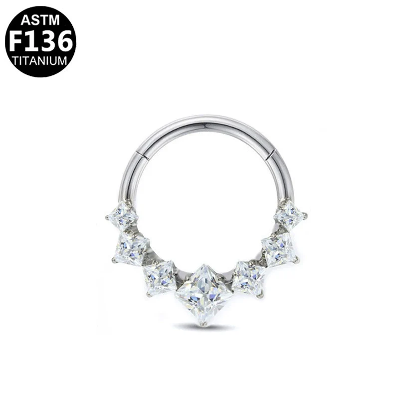 Stainless Steel Heart Shape Diamond Inlaid Nose Ring And Ear Ring For Body Piercing Minimalist Style Unisex Jewelry - Image 11