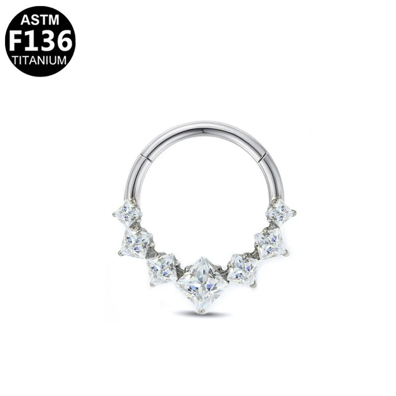 Stainless Steel Heart Shape Diamond Inlaid Nose Ring And Ear Ring For Body Piercing Minimalist Style Unisex Jewelry - Image 14