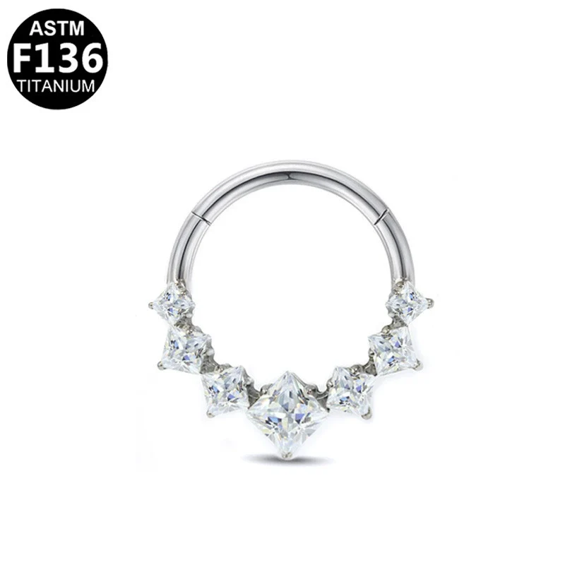 Stainless Steel Heart Shape Diamond Inlaid Nose Ring And Ear Ring For Body Piercing Minimalist Style Unisex Jewelry - Image 15