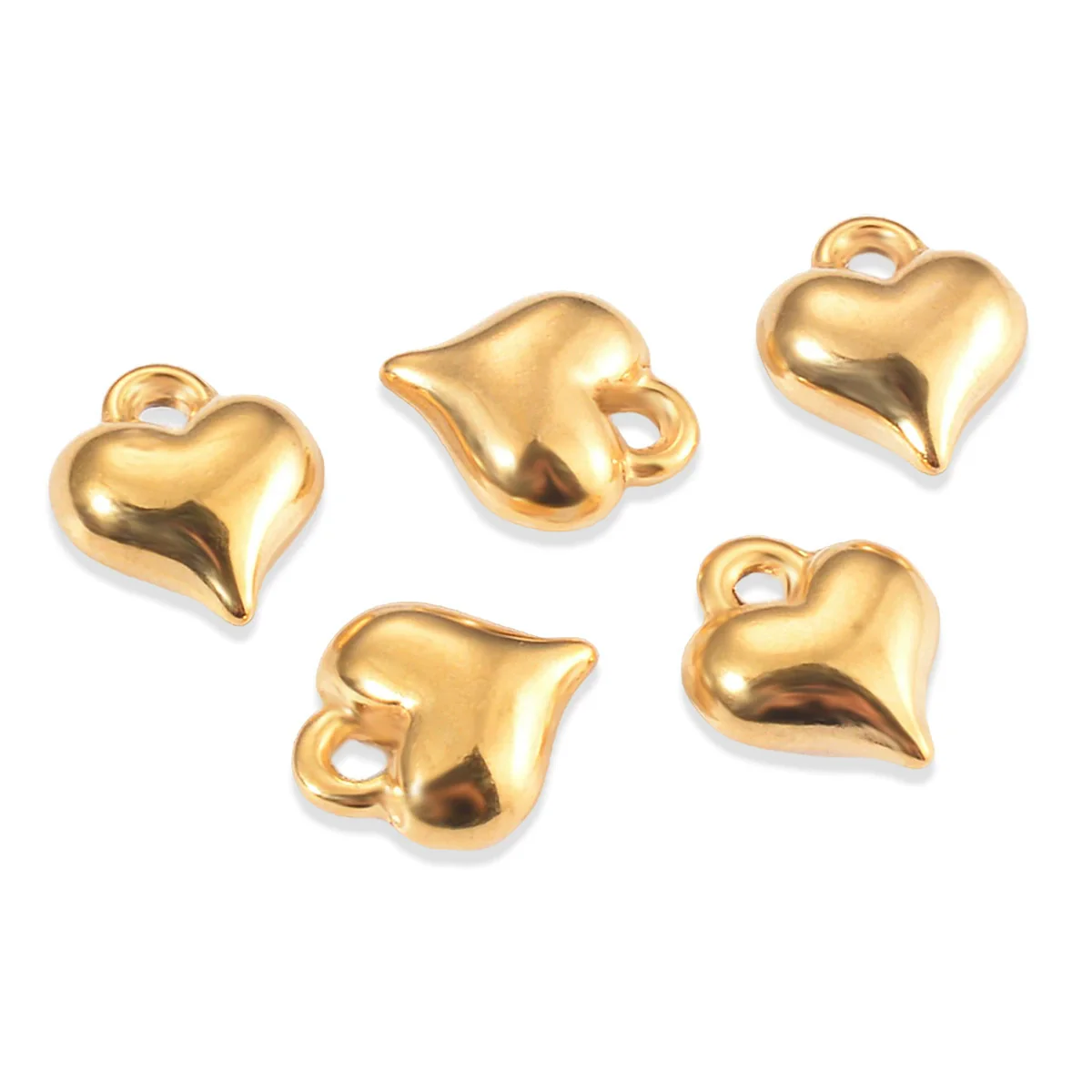 Stainless Steel Heartshaped Electroplated Diy Pendant Jewelry Accessories - Image 3