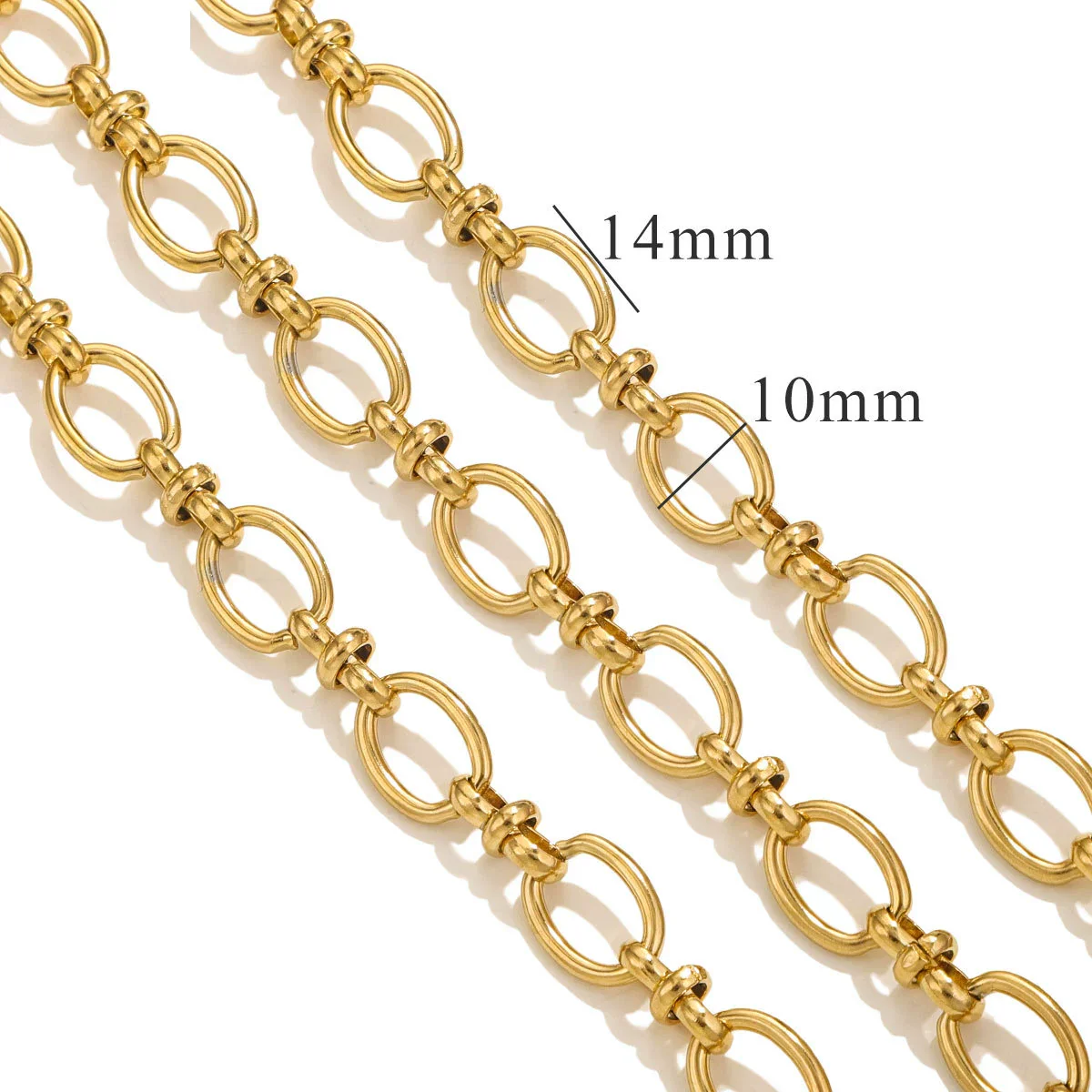 Stainless Steel Hiphop Chain Necklace And Diy Bracelet With Electroplating And Pattern - Image 4