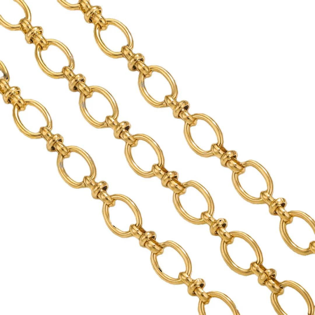 Stainless Steel Hiphop Chain Necklace And Diy Bracelet With Electroplating And Pattern - Image 5