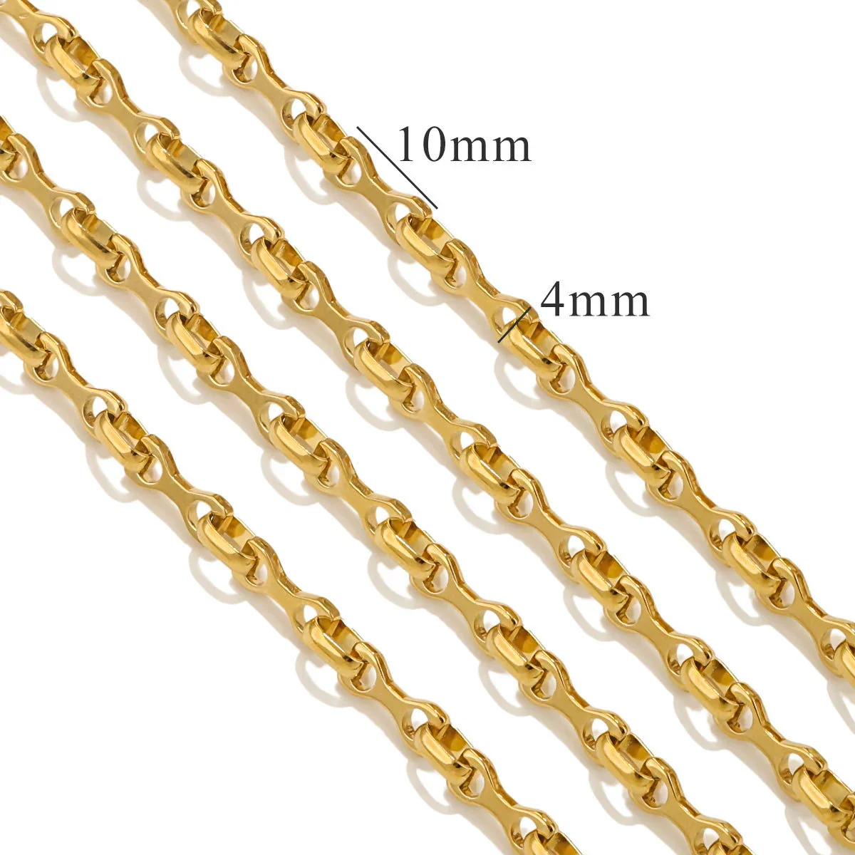 Stainless Steel Hiphop Multistyle Electroplated Return Pattern Necklace - Image 15