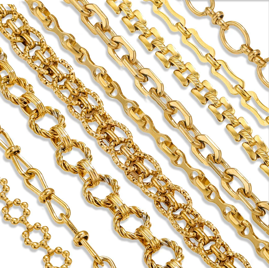 Stainless Steel Hiphop Multistyle Electroplated Return Pattern Necklace - Image 5
