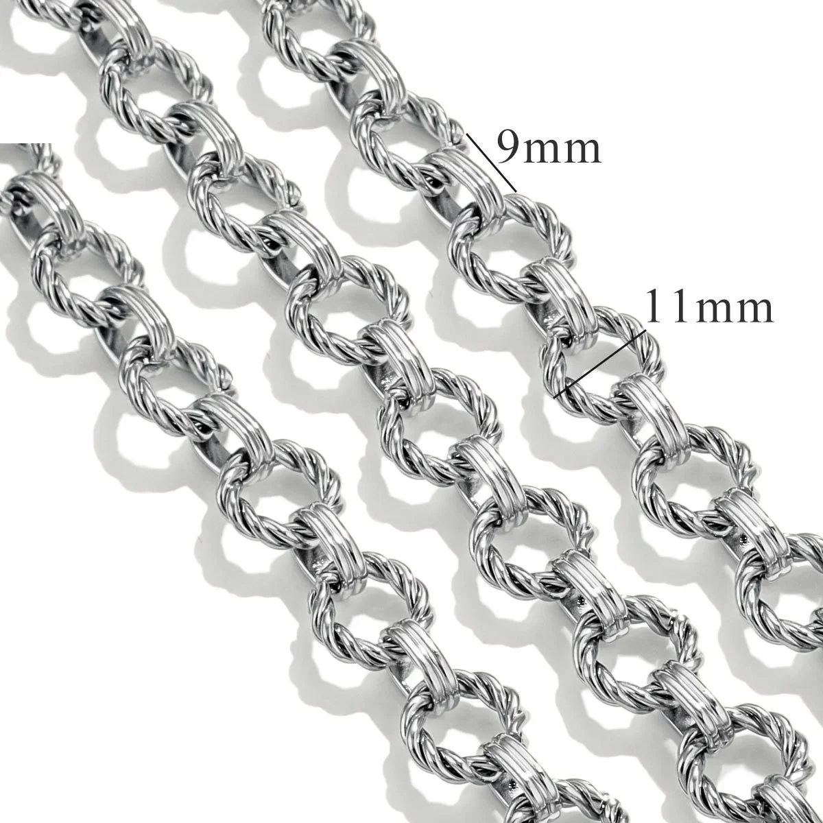 Stainless Steel Hiphop Multistyle Electroplated Return Pattern Necklace - Image 8