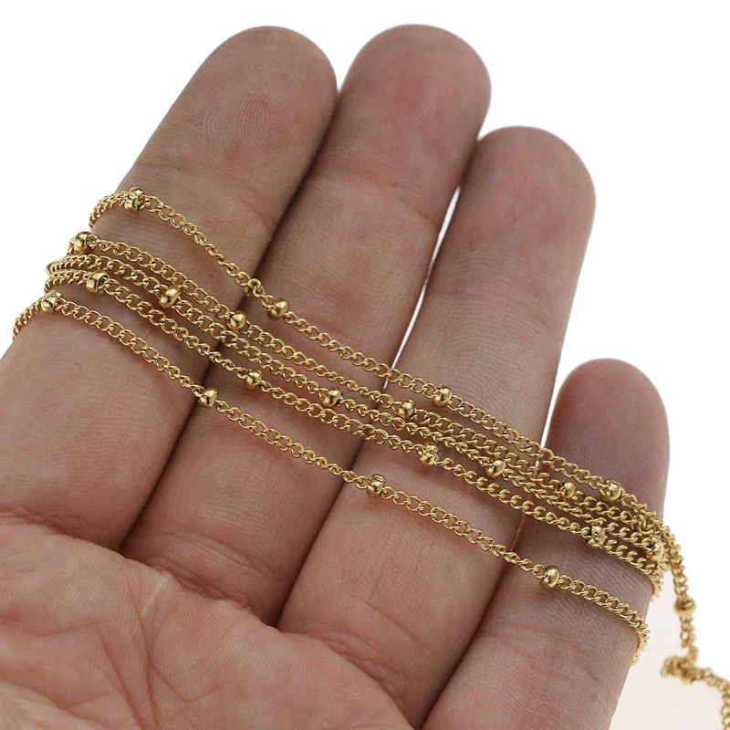 Stainless Steel Hiphop Style Totem Pattern Bead Chain Jewelry Making Supplies For Anklet Necklace Bracelet With Electroplating - Image 3