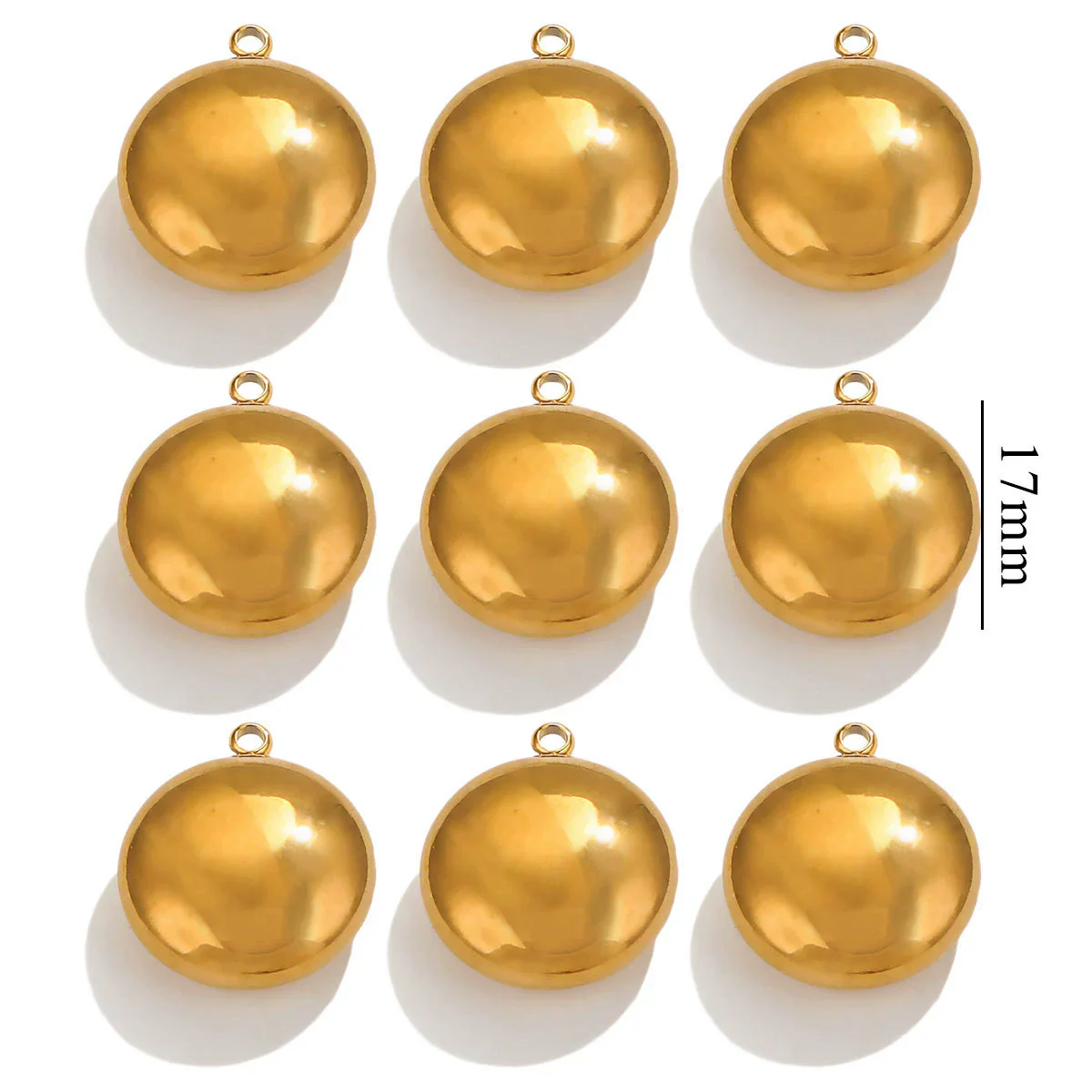 Stainless Steel Hollow Peach Heart Pendant Jewelry Accessories With Electroplating Process For Diy Bracelet And Necklace - Image 3