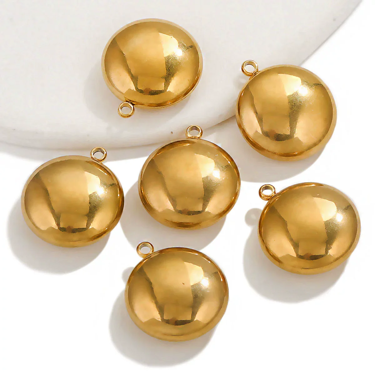 Stainless Steel Hollow Peach Heart Pendant Jewelry Accessories With Electroplating Process For Diy Bracelet And Necklace - Image 4