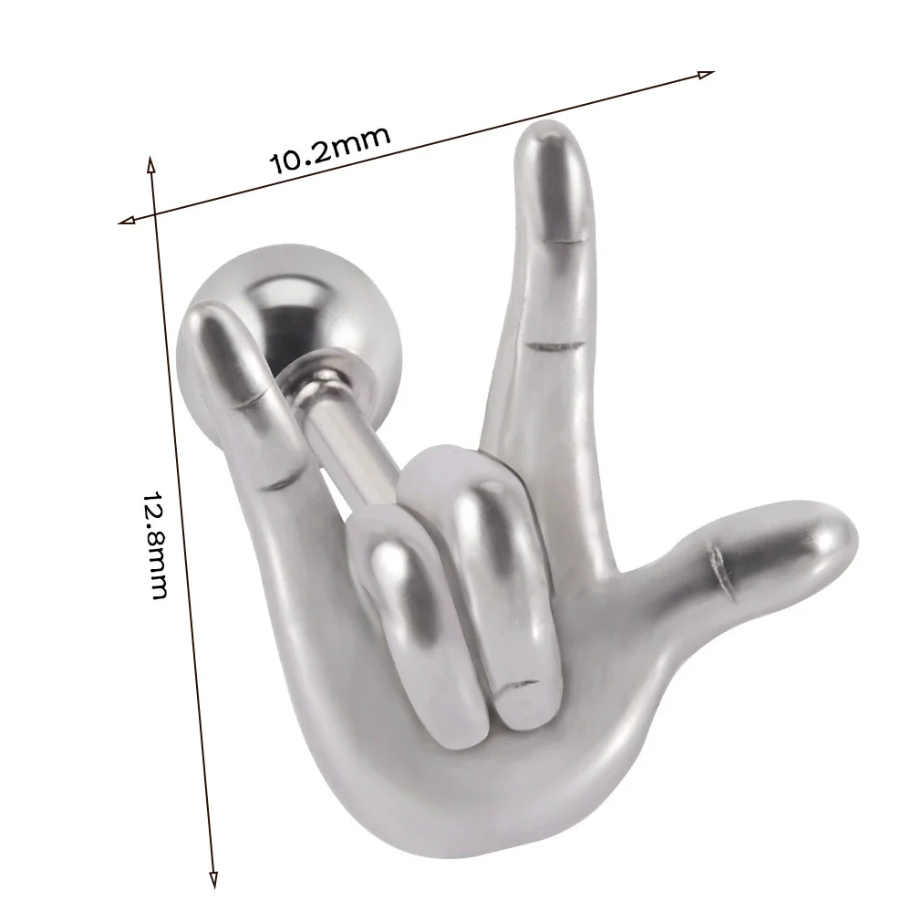 Stainless Steel Human Body Ball Leaf Earrings Electroplated - Image 10