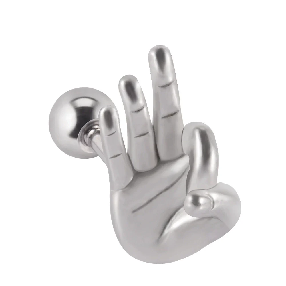 Stainless Steel Human Body Ball Leaf Earrings Electroplated - Image 5