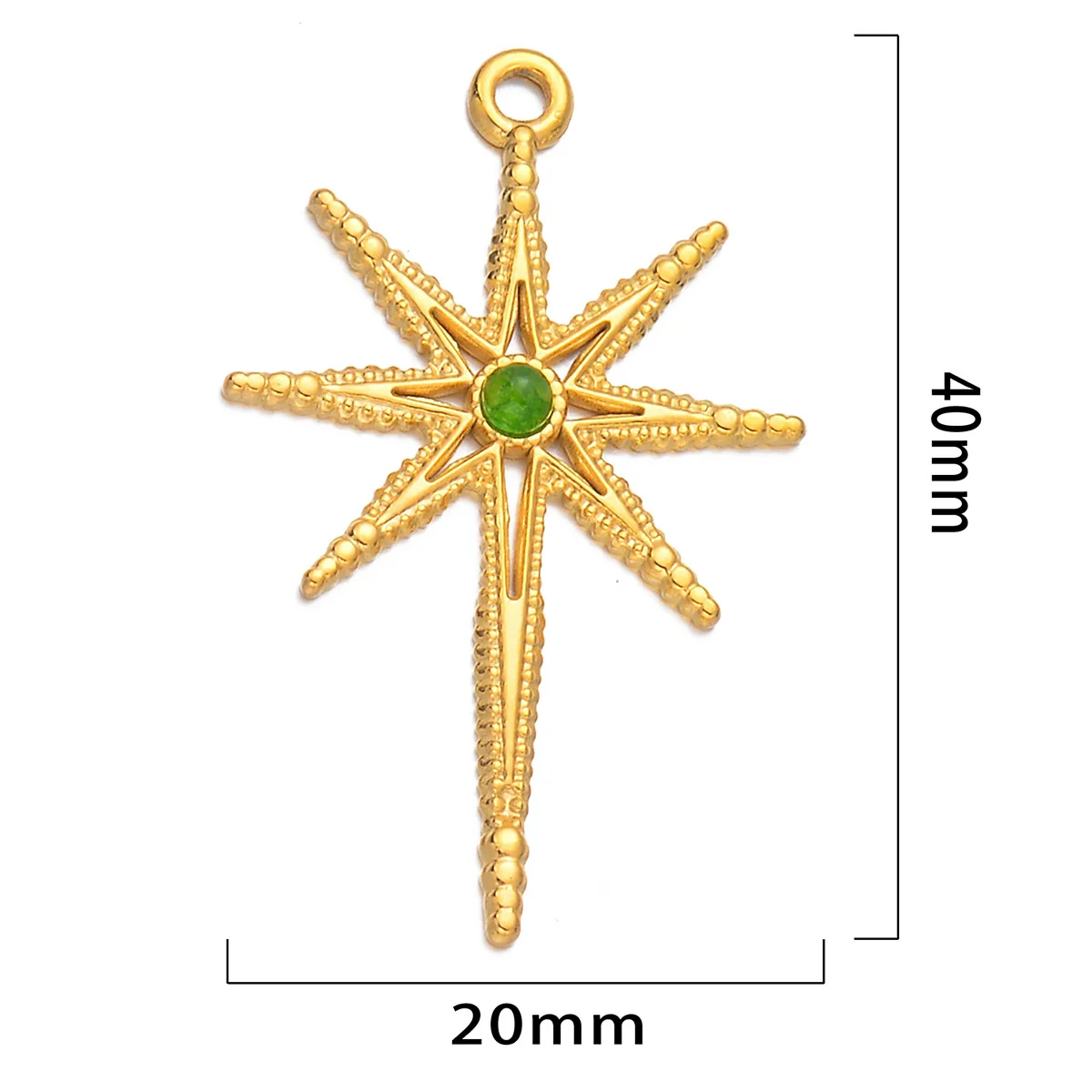 Stainless Steel Inlaid Natural Stone Star Jewelry Accessories Pendant For Bracelet And Necklace Handmade With Electroplating - Image 7