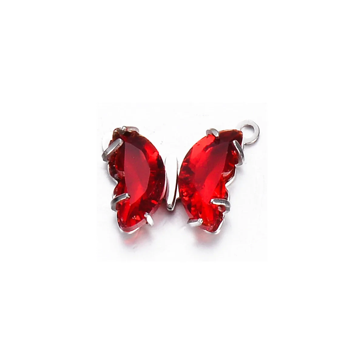 Stainless Steel Inlaid Zircon Crystal Geometric Butterfly Pendant Necklace Handmade Jewelry Accessories Electroplated - Image 18