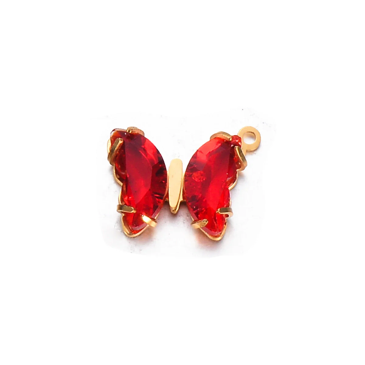 Stainless Steel Inlaid Zircon Crystal Geometric Butterfly Pendant Necklace Handmade Jewelry Accessories Electroplated - Image 19