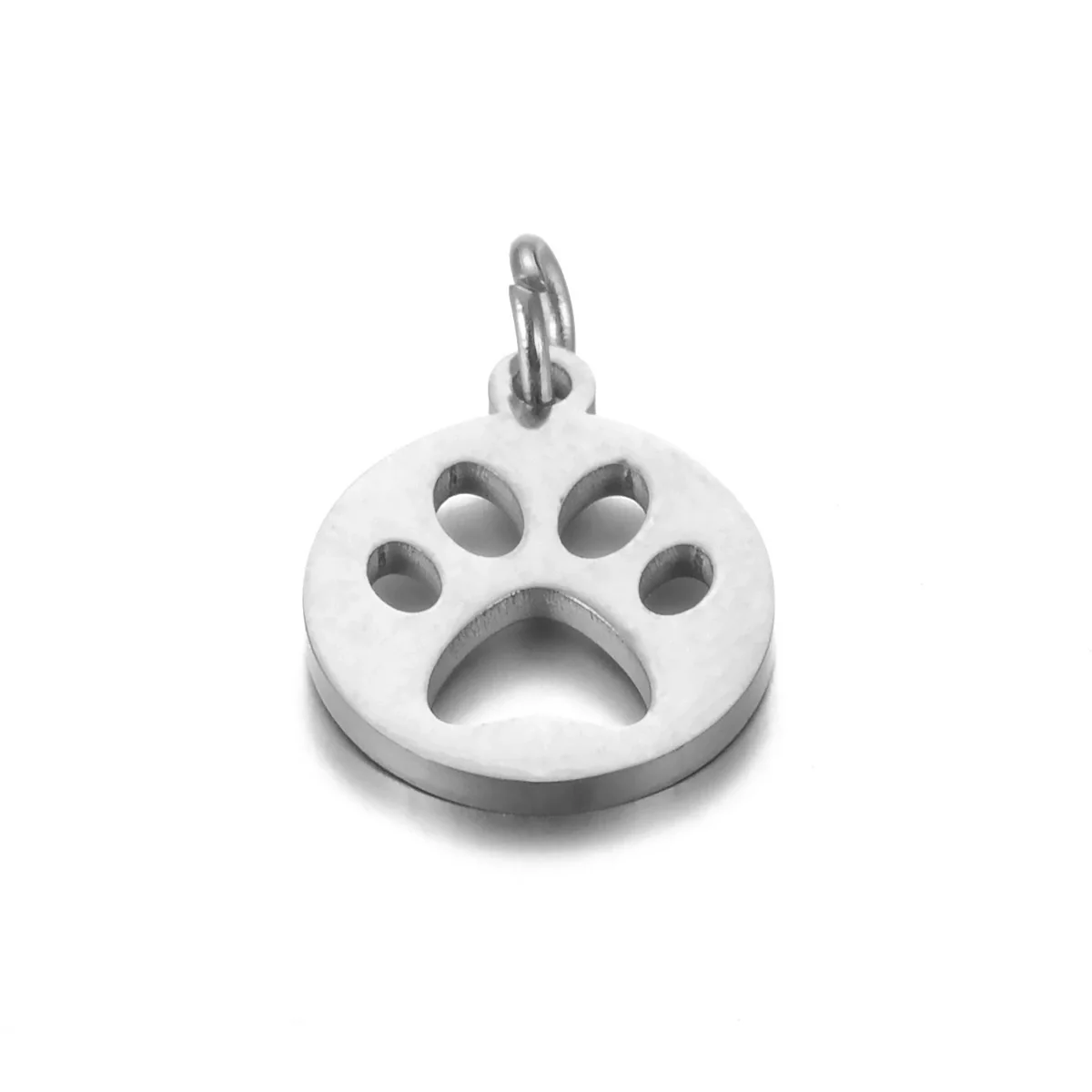 Stainless Steel Jewelry Accessories Pendant With Polished Cut Out Love Letter Cat Paw Dog Paw And Geometric Shape Electroplated - Image 6