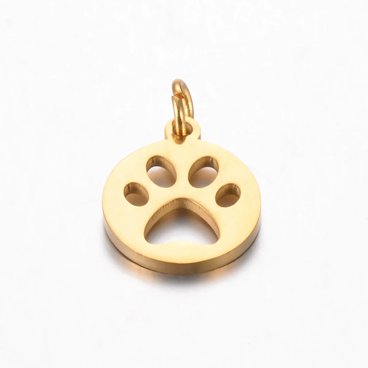 Stainless Steel Jewelry Accessories Pendant With Polished Cut Out Love Letter Cat Paw Dog Paw And Geometric Shape Electroplated - Image 7