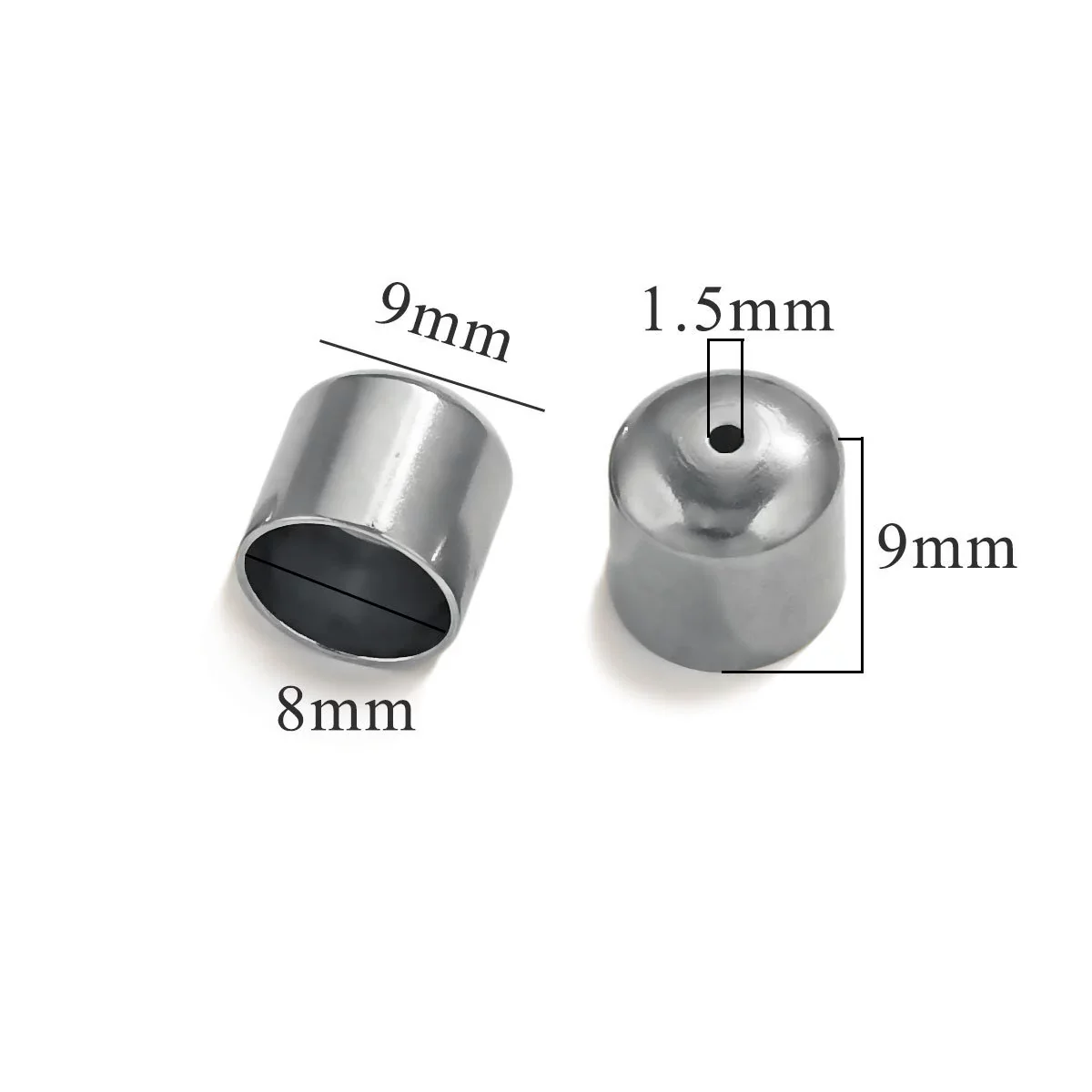 Stainless Steel Jewelry Diy Handmade Supplies With Fish Pattern Round Head Bucket Perforated Buckle Accessories Electroplated - Image 10