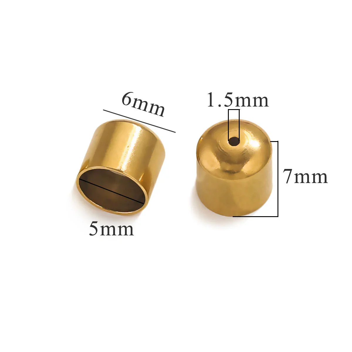 Stainless Steel Jewelry Diy Handmade Supplies With Fish Pattern Round Head Bucket Perforated Buckle Accessories Electroplated - Image 13