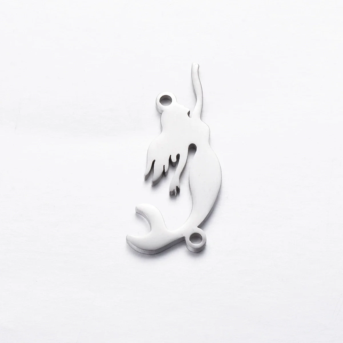 Stainless Steel Jewelry Pendant With Geometric Shape Electroplating Palm Heart Infinite Symbol Turtle Mermaid Airplane Double Hole Design - Image 10