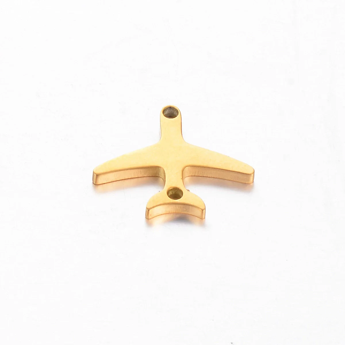 Stainless Steel Jewelry Pendant With Geometric Shape Electroplating Palm Heart Infinite Symbol Turtle Mermaid Airplane Double Hole Design - Image 16
