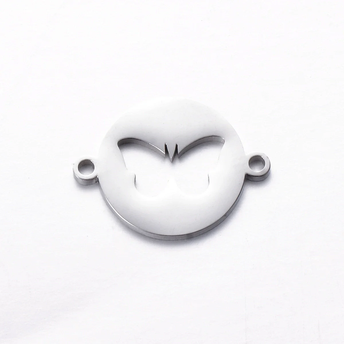 Stainless Steel Jewelry Pendant With Geometric Shape Electroplating Palm Heart Infinite Symbol Turtle Mermaid Airplane Double Hole Design - Image 8
