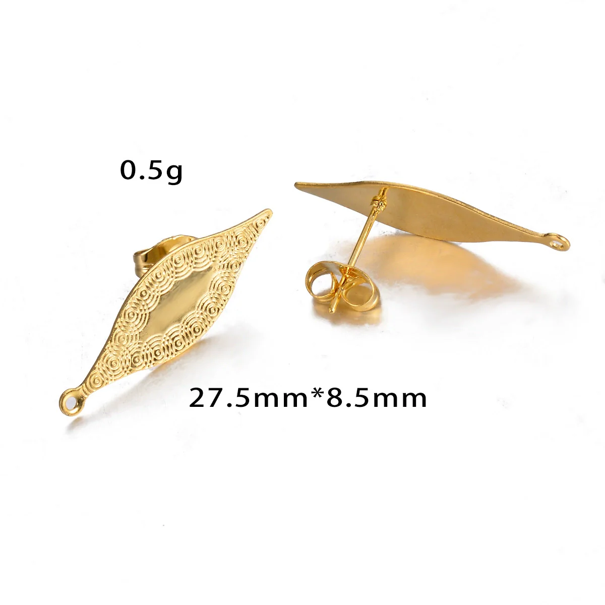 Stainless Steel Leaf Flower Stud Earrings Handmade With Electroplating And Multishape Design - Image 25