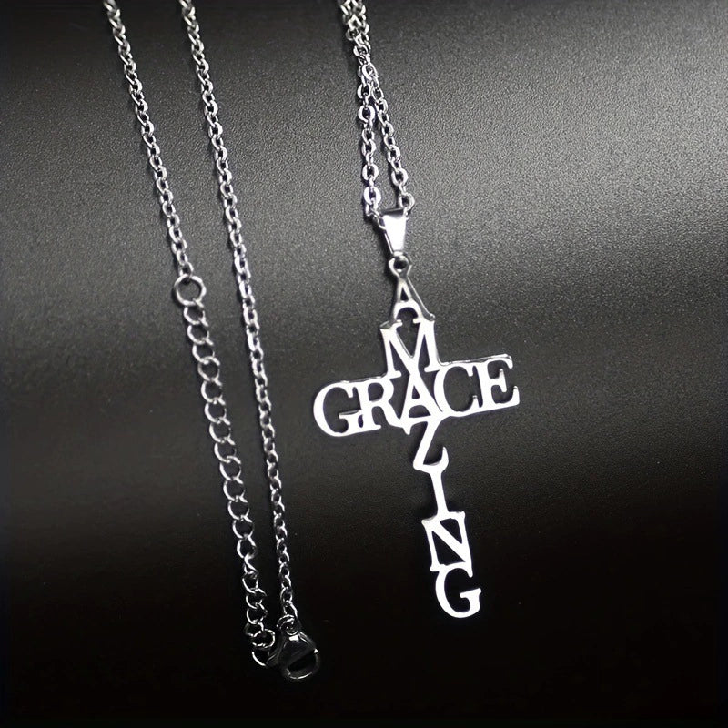Stainless Steel Letter Pattern O Word Chain Unisex Necklace With Electroplating - Image 3