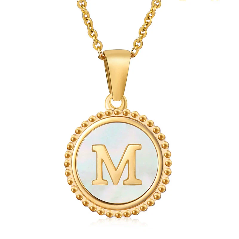 316L Stainless Steel Letter Pendant Necklace Jewelry - Image 16
