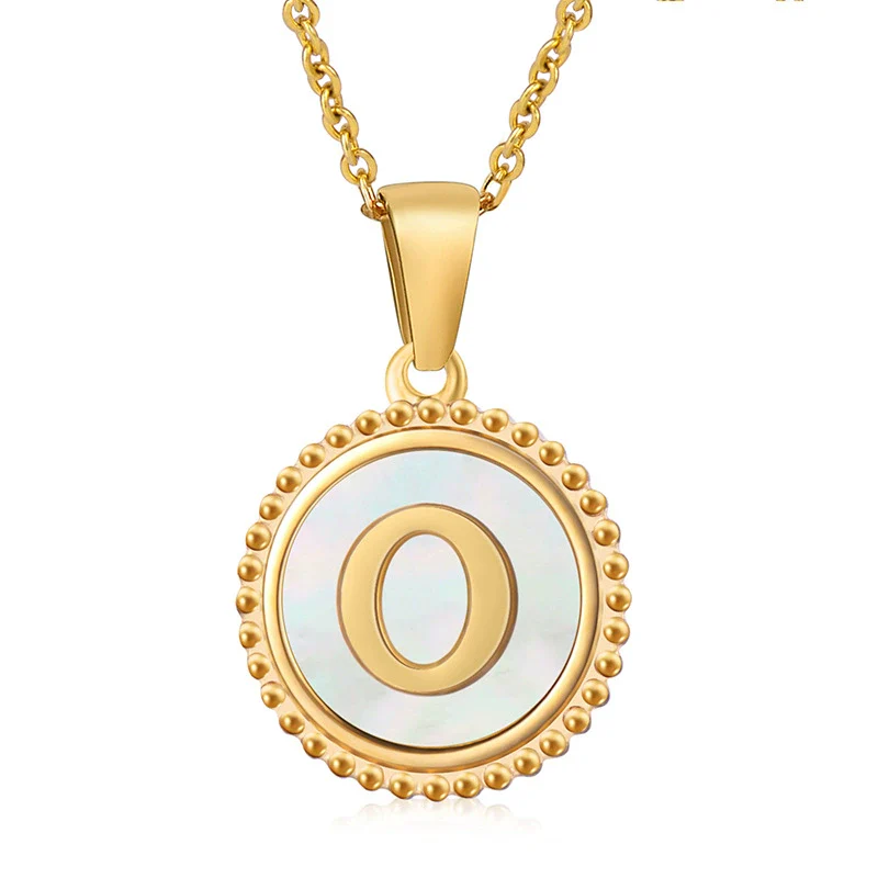 316L Stainless Steel Letter Pendant Necklace Jewelry - Image 18