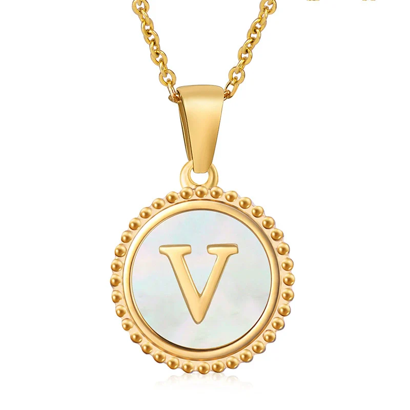 316L Stainless Steel Letter Pendant Necklace Jewelry - Image 25