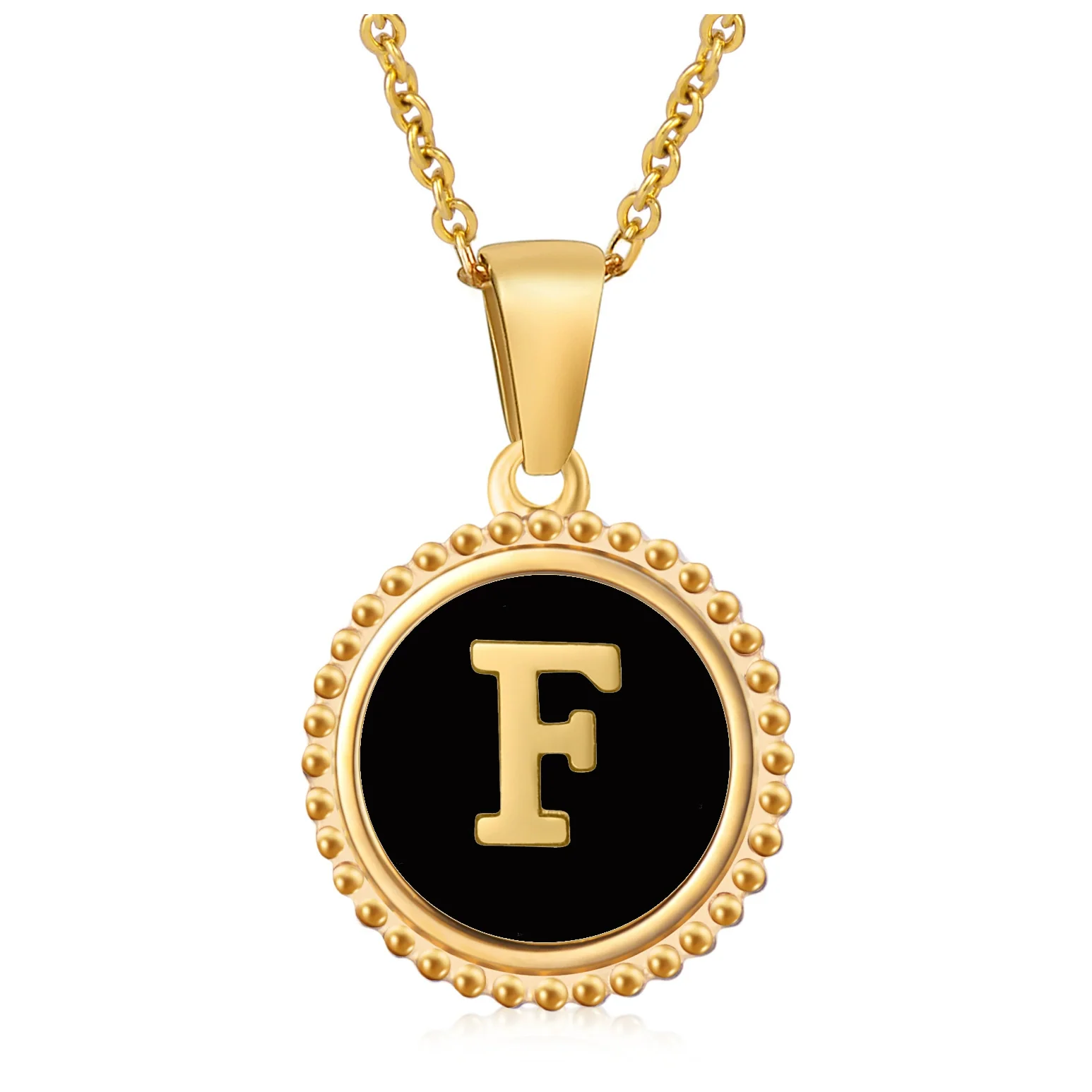 316L Stainless Steel Letter Pendant Necklace Jewelry - Image 35