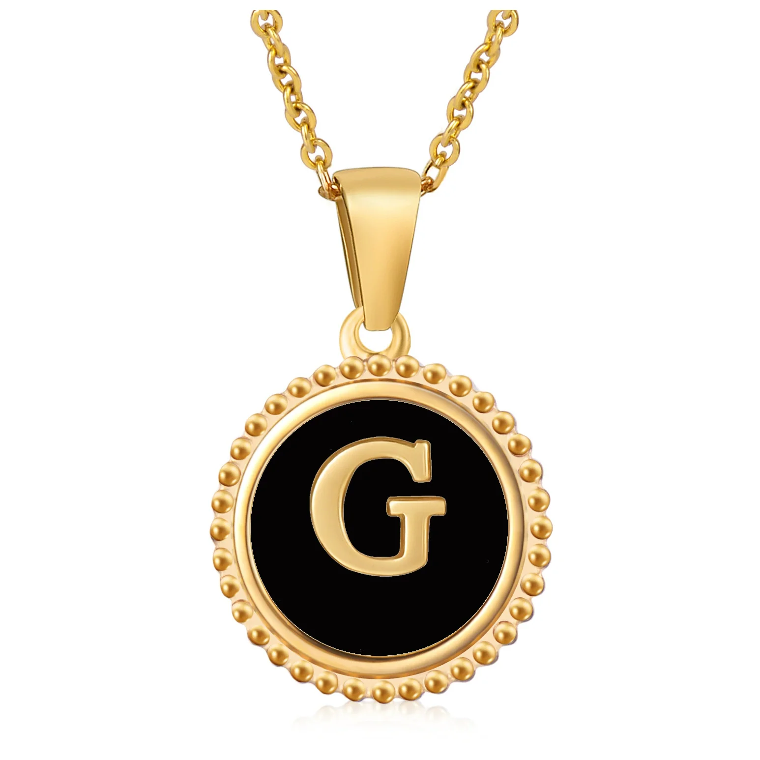 316L Stainless Steel Letter Pendant Necklace Jewelry - Image 36