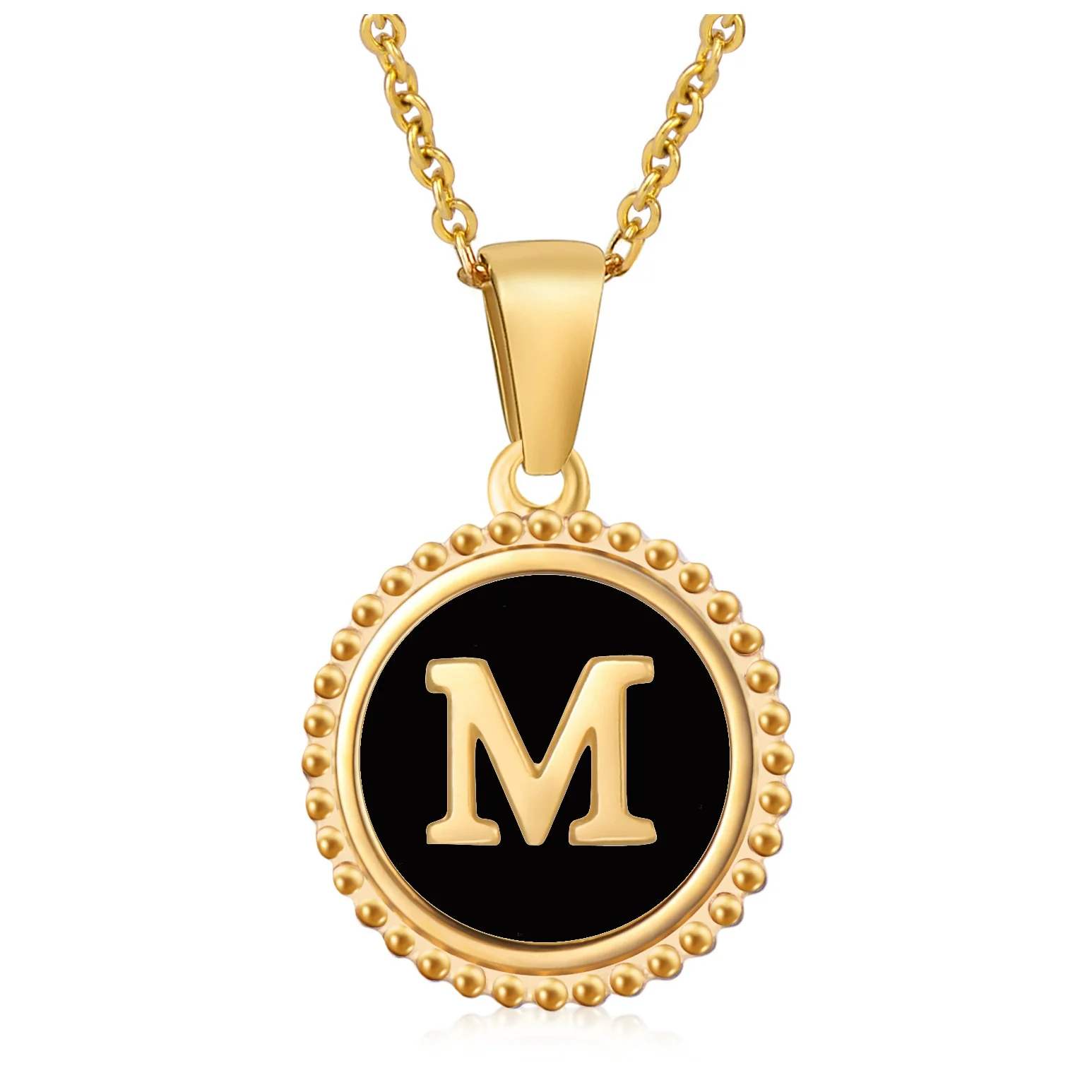 316L Stainless Steel Letter Pendant Necklace Jewelry - Image 42