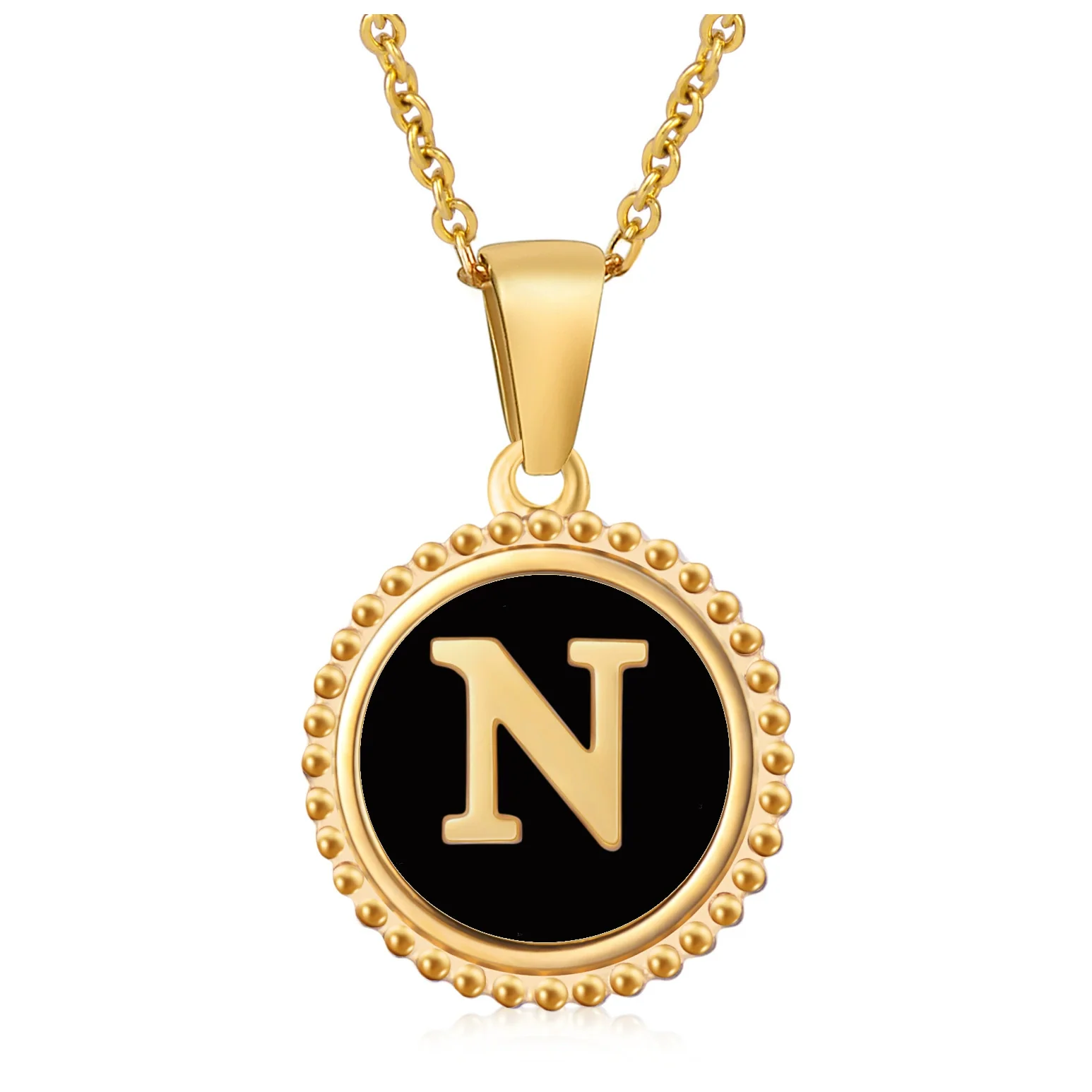 316L Stainless Steel Letter Pendant Necklace Jewelry - Image 43